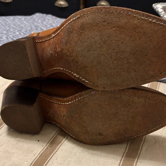 Women’s Vintage Frye Tan Leather Western Boots Size 9B - Picture 8 of 8